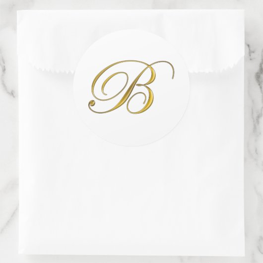 Goud Monogram Initiaal B Stickers (Tas)