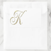 Goud monogram K initiaal Rechthoekige Sticker (Tas)