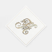 Goud Monogram K Servet (Hoek)