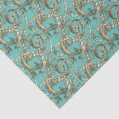   Goud Monogram L Weefseldocument Tissuepapier (Detail)