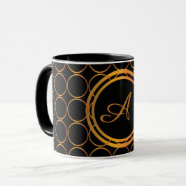 Goud monogram mok