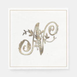 Goud Monogram N Servet