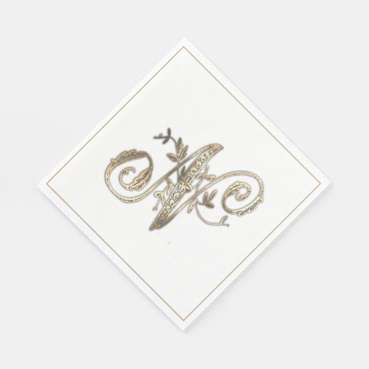 Goud Monogram N Servet (Hoek)