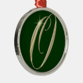 Goud monogram O initiaal Metalen Ornament (Rechts)