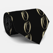 Goud monogram O initiaal Stropdas (Opgerold)