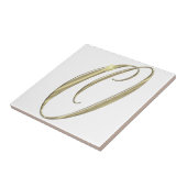 Goud monogram O initiaal Tegeltje (Zijkant)
