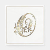   Goud Monogram O Servet (Voorkant)