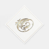   Goud Monogram O Servet (Hoek)