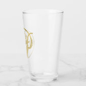 Goud monogram P Glass Glas (Links)