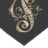 Goud Monogram P Korte Tafelloper (Hoek)