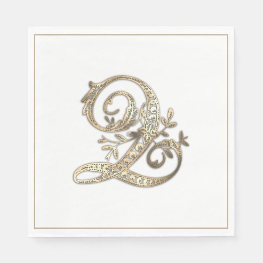 Goud Monogram Q Servet (Voorkant)