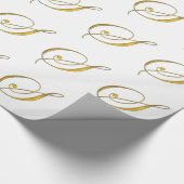 Goud monogram S Cadeaupapier (Hoek)