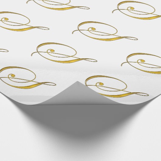 Goud monogram S Cadeaupapier (Hoek)