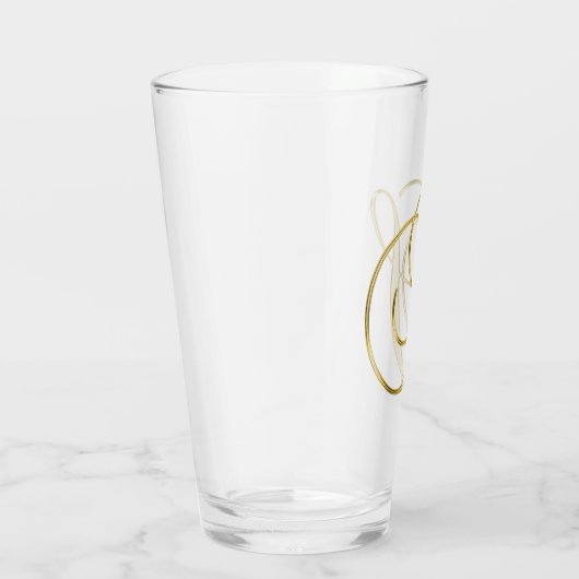 Goud monogram S Glas (Rechts)