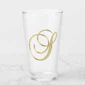 Goud monogram S Glas (Voorkant)