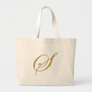 Goud monogram S Grote Tote Bag