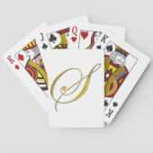 Goud monogram S Pokerkaarten (Achterkant)