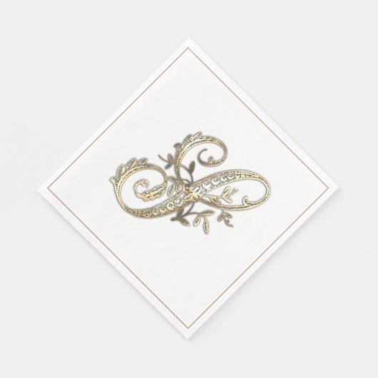   Goud Monogram S Servet (Hoek)