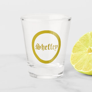 Goud Monogram Shot Glas
