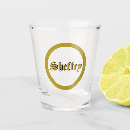 Goud Monogram Shot Glas (Voorkant)