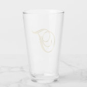 Goud monogram T glas (Achterkant)