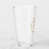 Goud monogram T glas (Rechts)