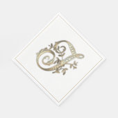 Goud Monogram T Servet (Hoek)