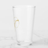 Goud monogram V Glass Glas (Links)