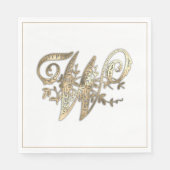 Goud Monogram W Servet (Voorkant)
