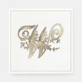 Goud Monogram W Servet