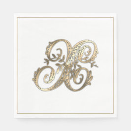 Goud Monogram X Servet