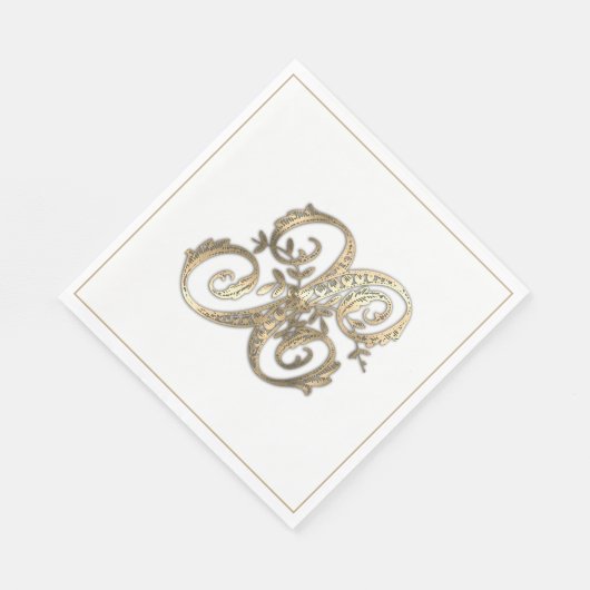 Goud Monogram X Servet (Hoek)