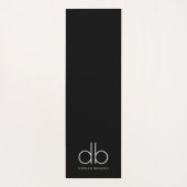 Goud Monogram Zwart Stijlvol Modern Minimalistisch Yogamat (Achterkant)