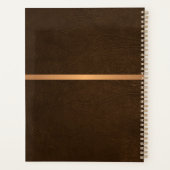 Goud monogramme naam elegant gepersonaliseerd planner (Achterkant)