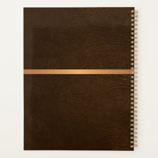 Goud monogramme naam elegant gepersonaliseerd planner (Achterkant)