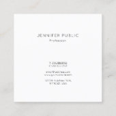 Goud Monogrammed Design Trendy Modern Chic Plain Vierkante Visitekaartje (Achterkant)