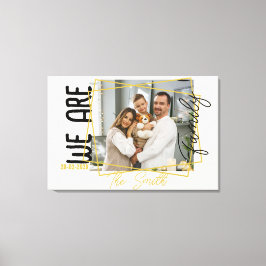 Goud Monogrammed wij zijn familie foto Canvas Afdruk
