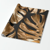 Goud monster cadeaupapier (Uitgerold)