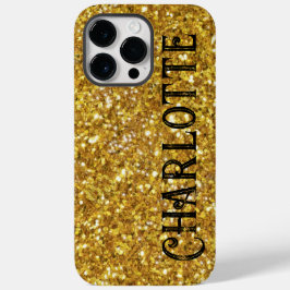 Goud mousserend glitterpatroon Hoesje-Mate iPhone Case-Mate iPhone 14 Pro Max Hoesje