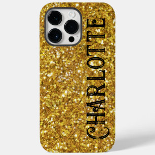 Goud mousserend glitterpatroon Hoesje-Mate iPhone Case-Mate iPhone 14 Pro Max Hoesje