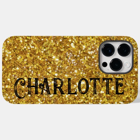 Goud mousserend glitterpatroon Hoesje-Mate iPhone Case-Mate iPhone Case (Achterkant (horizontaal))
