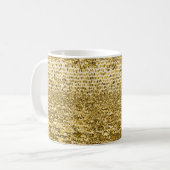 Goud mozaïekpatroon koffiemok (Voorkant links)
