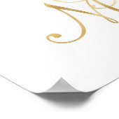 Goud Mr & Mrs wandkunst, folielettertype Poster (Hoek)