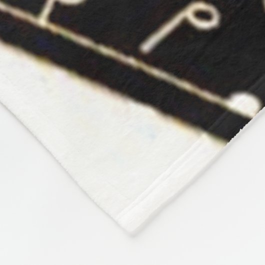 Goud muziekthema fleece deken (Hoek)