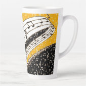 Goud muziekthema latte mok (Rechts)