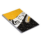 Goud muziekthema notitieboek (Rechterzijde)