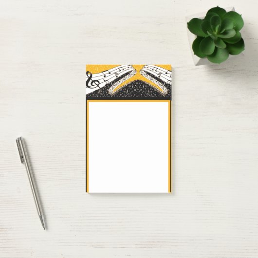 Goud muziekthema post-it® notes (Kantoor)