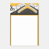 Goud muziekthema post-it® notes (Voorkant)
