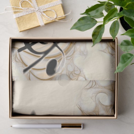 Goud-muzikant met Treble Clef Composition Tissuepapier (Geschenk)