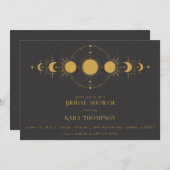 Goud Mystiek Maan Modern Celestial Vrijgezellenfee Kaart (Voorkant / Achterkant)